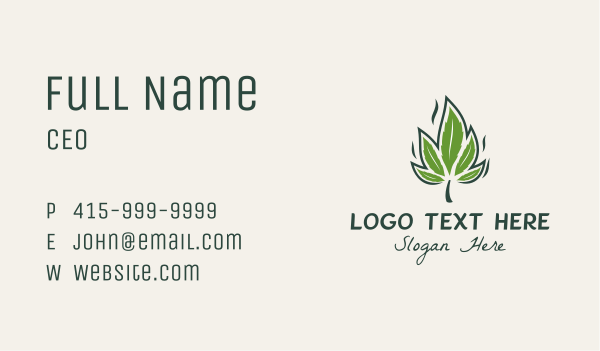 Medical Marijuana Leaf  Business Card Design Image Preview