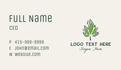 Medical Marijuana Leaf  Business Card Image Preview