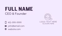 Business Swoosh Letter Q Business Card Image Preview