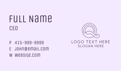 Business Swoosh Letter Q Business Card Image Preview