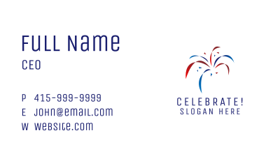 Celebration Fireworks Business Card Image Preview