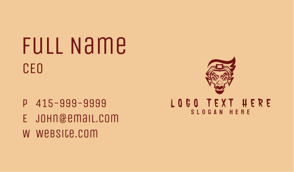 Scary Pirate Mascot Business Card Design Image Preview