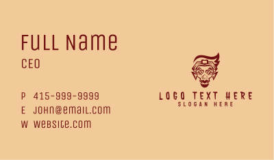 Scary Pirate Mascot Business Card Image Preview