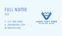 Blue Mountain Range Letter V Business Card Image Preview