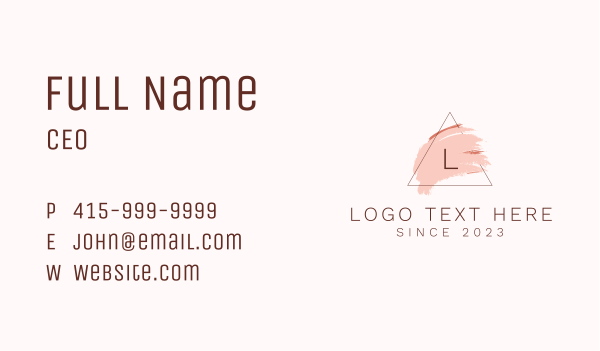 Triangle Brushstroke Lettermark Business Card Design Image Preview