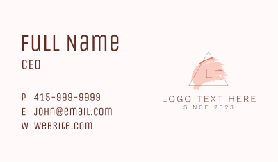 Triangle Brushstroke Lettermark Business Card Image Preview