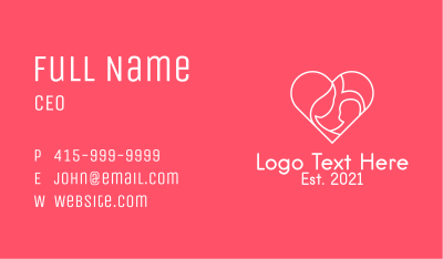 Mother Child Heart Business Card
