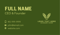 Green Leaf Letter V Business Card Image Preview