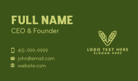 Green Leaf Letter V Business Card Preview