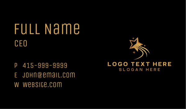 Luxe Star Astronomy Business Card Design Image Preview