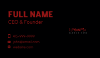 Halloween Horror Wordmark Business Card Image Preview