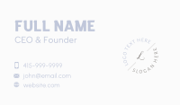 Circular Classy Lettermark Business Card Design