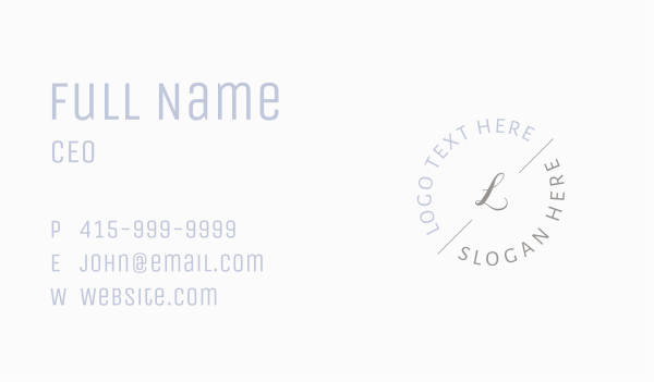 Circular Classy Lettermark Business Card Design Image Preview