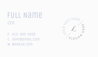 Circular Classy Lettermark Business Card Image Preview