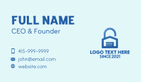 Blue Lock Storage  Business Card Image Preview