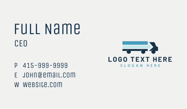 Arrow Truck Vehicle Business Card Design Image Preview