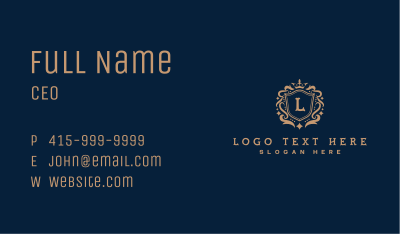 Royal Ornamental Shield Business Card Image Preview