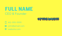 Cool Graffiti Wordmark Business Card Image Preview
