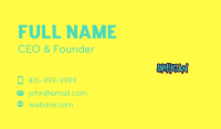 Cool Graffiti Wordmark Business Card Design
