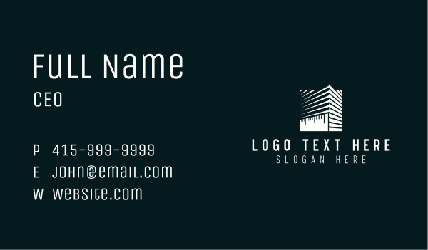 Building Ruler Architect Business Card Design Image Preview