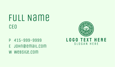 Green Home Real Estate Business Card Image Preview