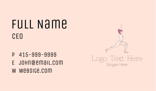 Stretching Yoga Instructor  Business Card Design Image Preview