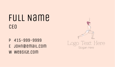 Stretching Yoga Instructor  Business Card Image Preview