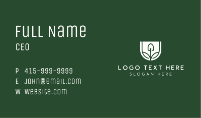 Shovel Leaf Gardening Business Card Image Preview