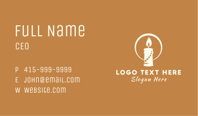 White Candle Ornament Business Card Image Preview