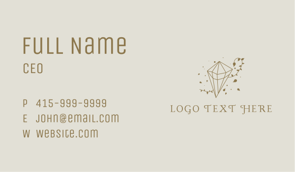 Gold Luxe Diamond Business Card Design Image Preview
