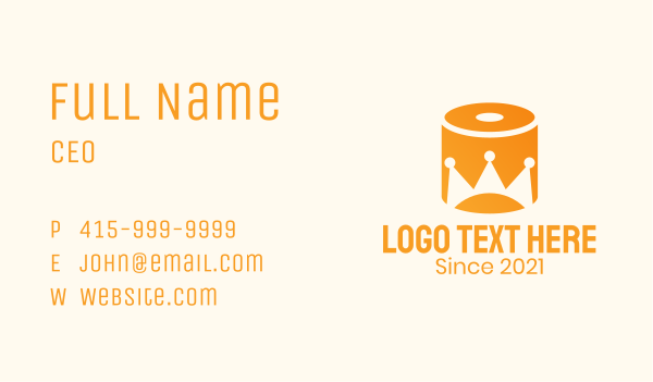 Toilet Paper Crown Business Card Design Image Preview