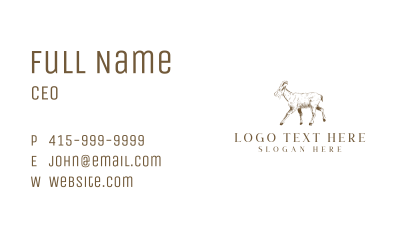 Goat Livestock Horn Business Card Image Preview