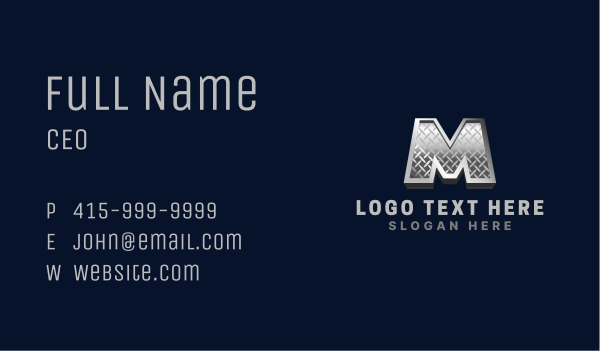 Metal Fabrication industrial Business Card Design Image Preview