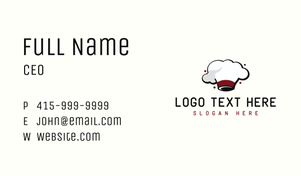 Culinary Chef Hat Business Card Design Image Preview