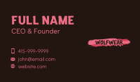 Paint Drip Wordmark Business Card Image Preview