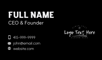 Chalkboard Handwritten Wordmark Business Card Image Preview