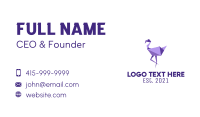 Purple Flamingo Bird Business Card Image Preview