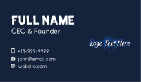 Blue Fireworks Wordmark Business Card Image Preview