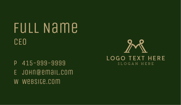 Upscale Brand Letter M Business Card Design Image Preview