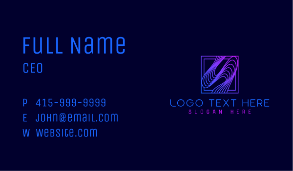 Abstract Wave Letter S Business Card Design Image Preview