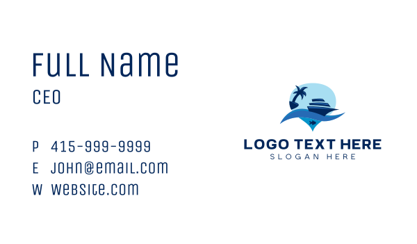 Travel Cruise Location Pin Business Card Design Image Preview