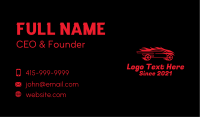 Flaming Race Car Business Card Image Preview