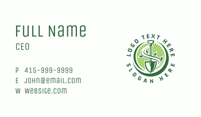 Plant Shovel Gardening Business Card Image Preview