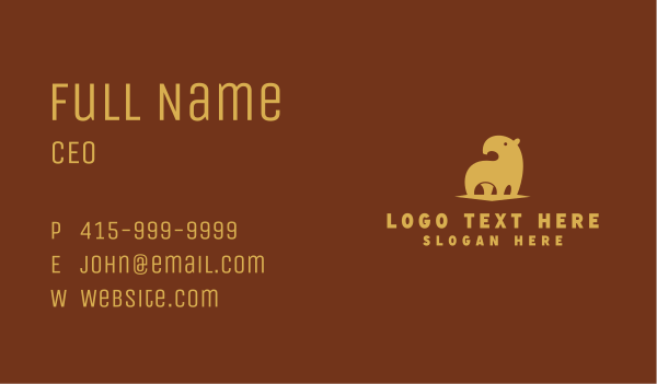 Wild Tapir Safari Business Card Design Image Preview