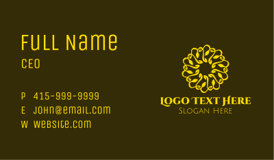 Golden Yellow Mandala Business Card Image Preview
