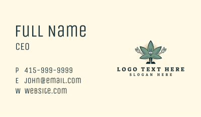 Cool Marijuana Leaf Business Card Image Preview