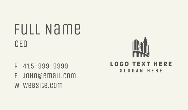 Metropolis Building Tower Business Card Design Image Preview