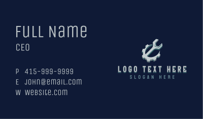  Wrench Mechanic Garage Business Card Image Preview