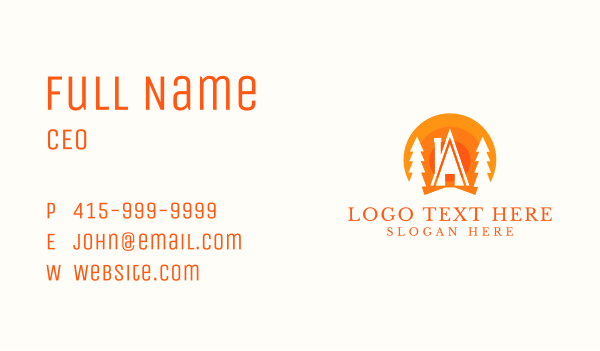 Nature Cabin Forest  Business Card Design Image Preview