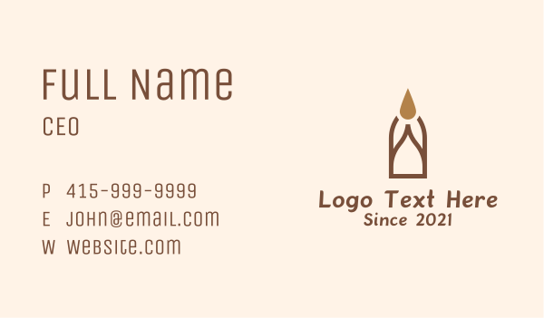Boho Candle Lighting Business Card Design Image Preview
